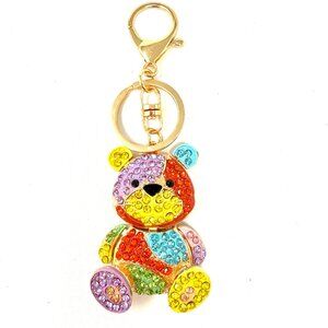 🆕💖NEW REALEASE Multi Coloured Teddy Handbag Charm